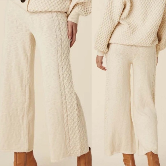 Spell Pants - Spell Highland Knit Pants in cream